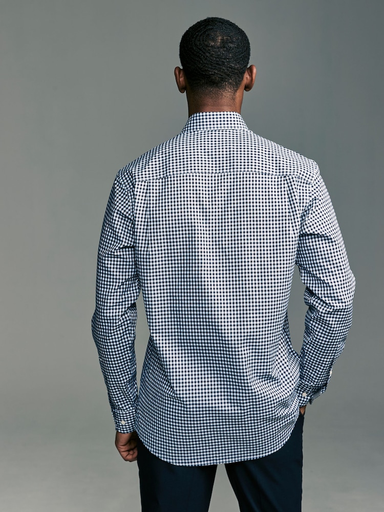 Blue Gingham/Red Gingham - Easy Iron Oxford Shirts 2 Packs - Image 5 of 13