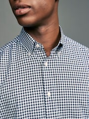 Blue Gingham/Red Gingham Regular Fit Easy Iron Oxford Shirts 2 Packs - Image 6 of 13