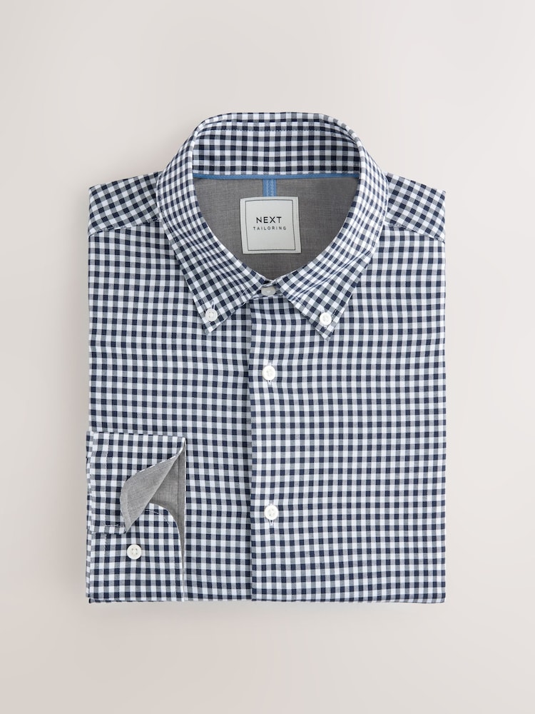 Blue Gingham/Red Gingham - Easy Iron Oxford Shirts 2 Packs - Image 9 of 13