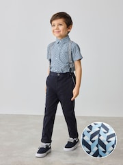 Темно-синий - Baker by Ted Baker рубашка, брюки и подтяжки - Изображение 1 из 13