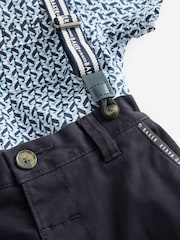 Темно-синий - Baker by Ted Baker рубашка, брюки и подтяжки - Изображение 13 из 13