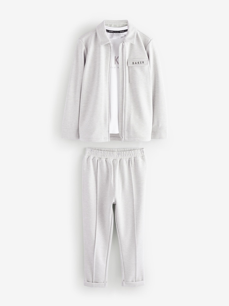 Ensemble Baker by Ted Baker veste texturée gris et pantalon - Image 14 of 20
