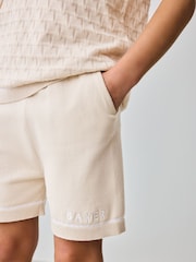 Baker by Ted Baker Knitted Textured Polo Shirt and Shorts Set - Image 5 of 9