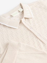 Baker by Ted Baker Knitted Textured Polo Shirt and Shorts Set - Image 8 of 9