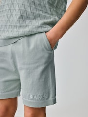 Baker by Ted Baker Knitted Textured Polo Shirt and Shorts Set - Image 4 of 8