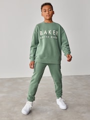 Baker by Ted Baker Graphic Sweatshirt And Cargo Joggers Set - Image 1 of 12