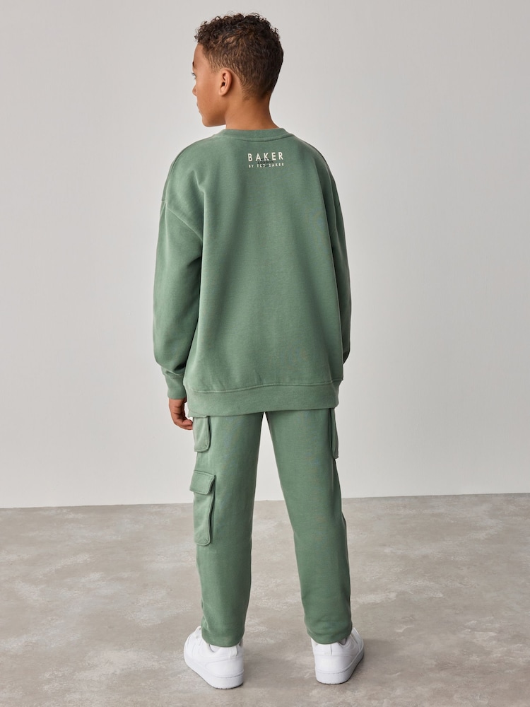 Baker by Ted Baker Graphic Sweatshirt And Cargo Joggers Set - Image 2 of 12