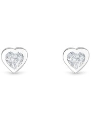 Simply Silver Silver Tone 925 Cubic Zirconia Heart Earrings - Gift Cracker - Image 2 of 4