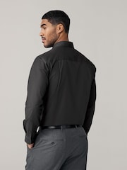 Black Regular Fit Easy Care Long Sleeve Single Cuff Smart Shirts 2 Pack - Image 3 of 8