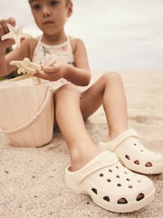 Neutral White Standard Fit (F) Clogs Sandals - Image 1 of 8