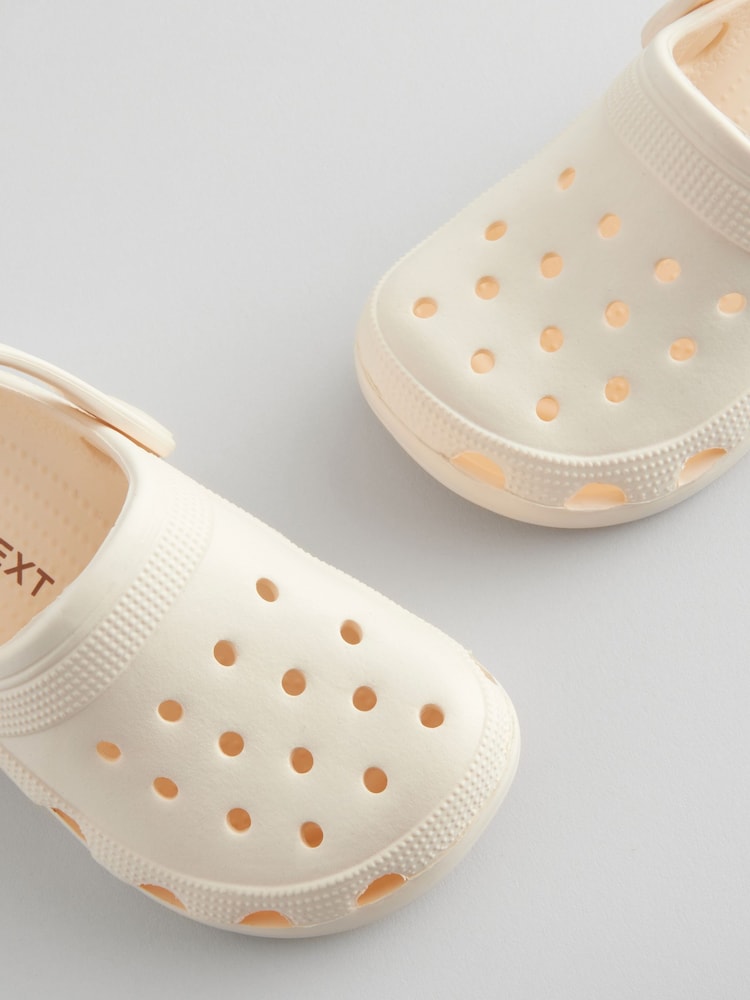 Neutral White Standard Fit (F) Clogs Sandals - Image 8 of 8