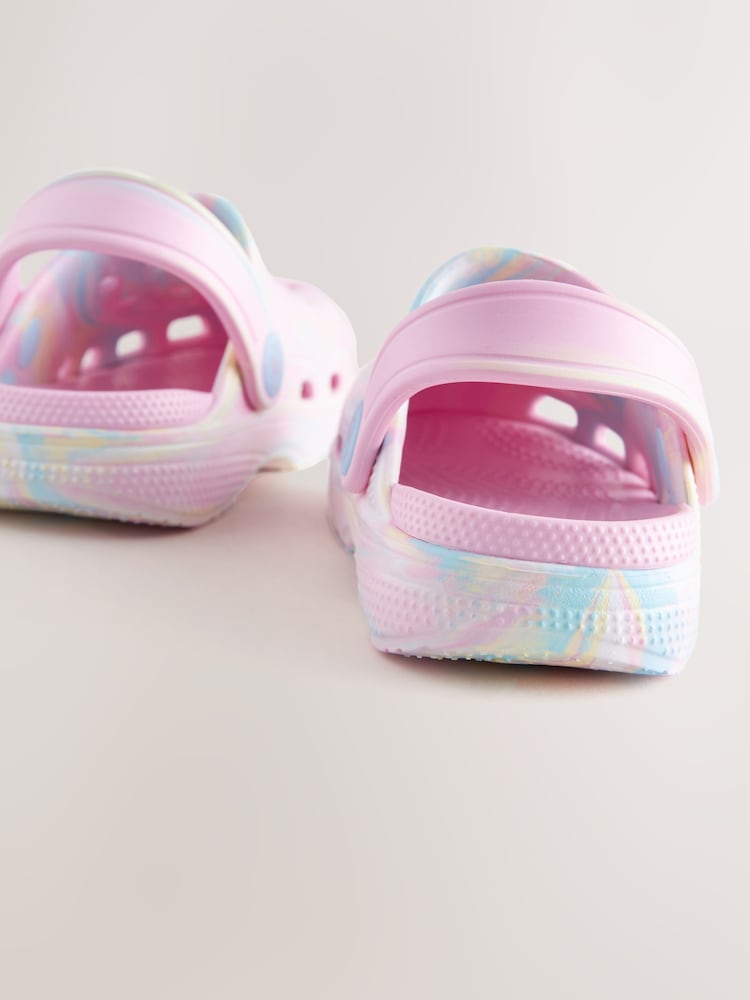 Pink Marble Standard Fit (F) Marble Comfort Clogs - Image 5 of 5