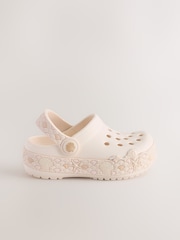 Neutral White Mermaid Light Up Clogs - Image 3 of 7