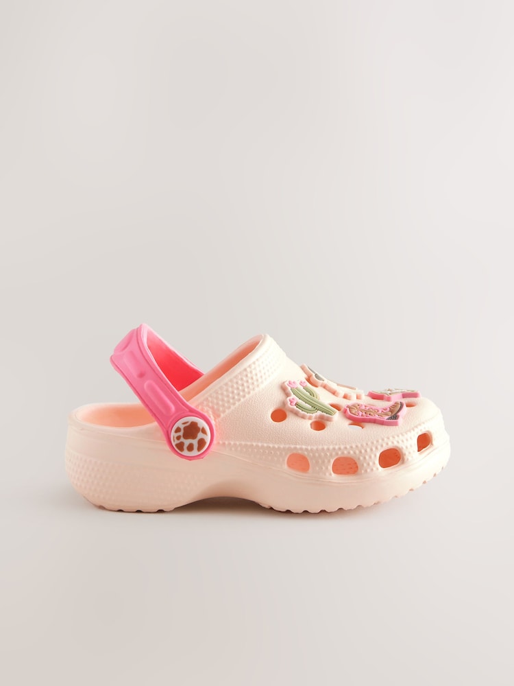 Peach Pink Western Character Clogs - Image 4 of 7