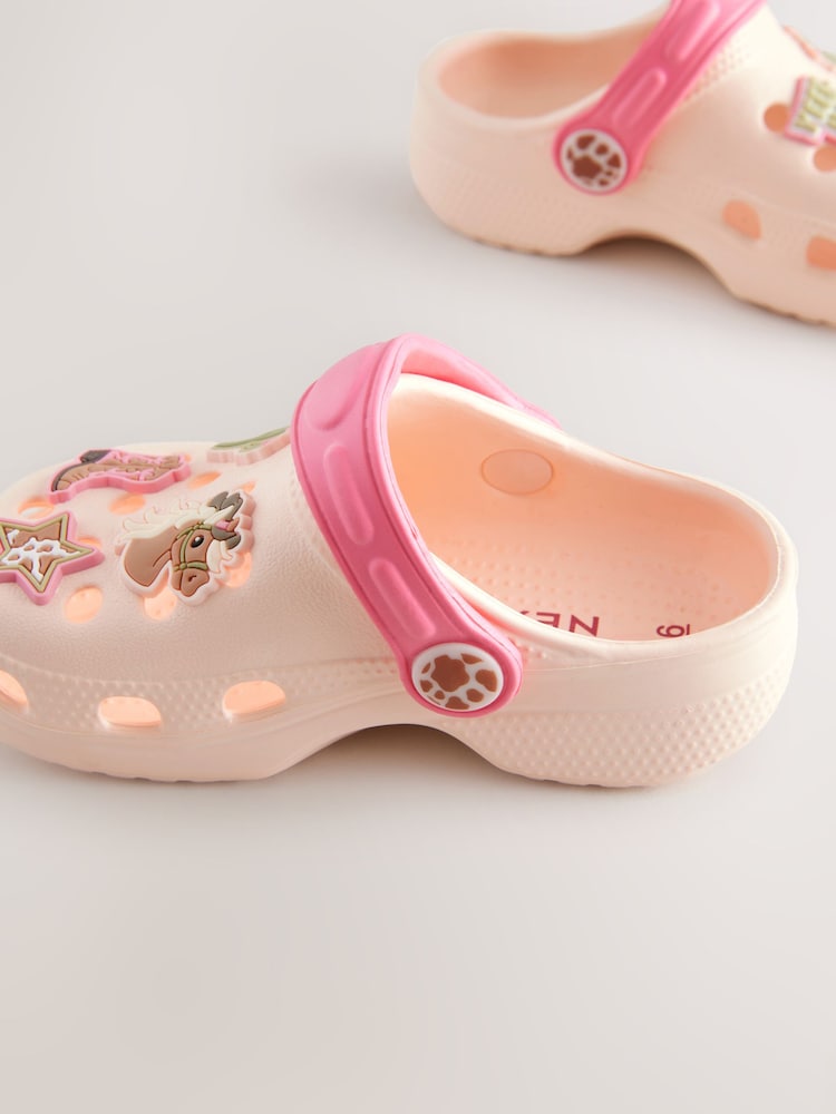 Peach Pink Western Character Clogs - Image 6 of 7