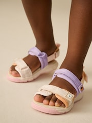 Multi Pastel Colourblock Trekker Sandals - Image 1 of 7