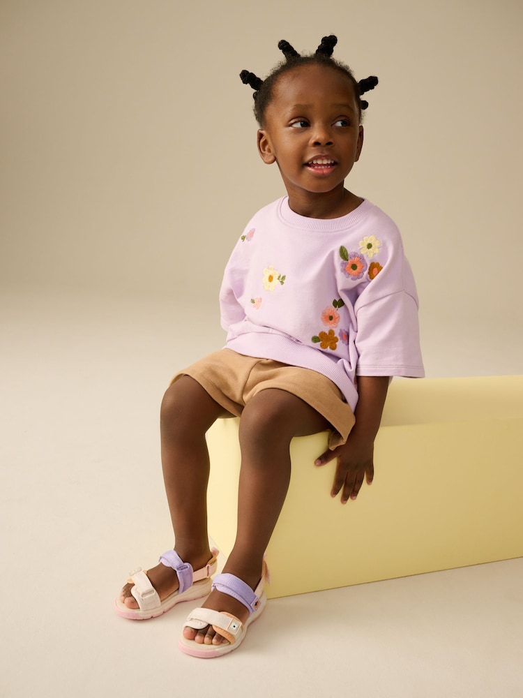 Multi Pastel Colourblock Trekker Sandals - Image 2 of 7
