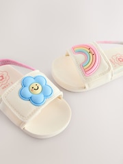 White Neutral Character Elastic Back Sliders - Image 5 of 6
