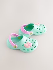 Turquoise Blue Heart Character Clogs - Image 1 of 5