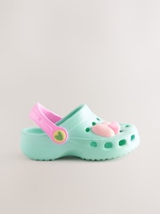 Turquoise Blue Heart Character Clogs - Image 2 of 5