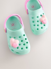 Turquoise Blue Heart Character Clogs - Image 3 of 5