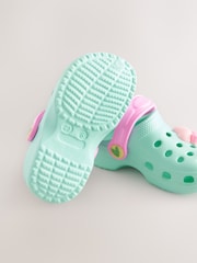 Turquoise Blue Heart Character Clogs - Image 5 of 5
