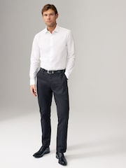 White Skinny Fit Easy Care Long Sleeve Single Cuff Smart Shirts 2 Pack - Image 3 of 10