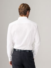 White Skinny Fit Easy Care Long Sleeve Single Cuff Smart Shirts 2 Pack - Image 4 of 10