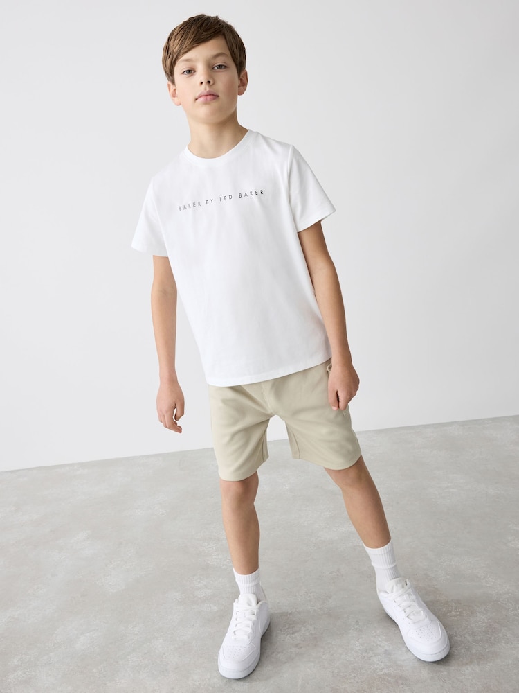 Baker by Ted Baker Stone Shacket T-Shirt And Shorts Set - Image 14 of 25