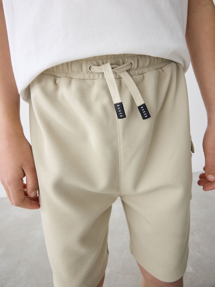 Baker by Ted Baker Stone Shacket T-Shirt And Shorts Set - Image 17 of 25