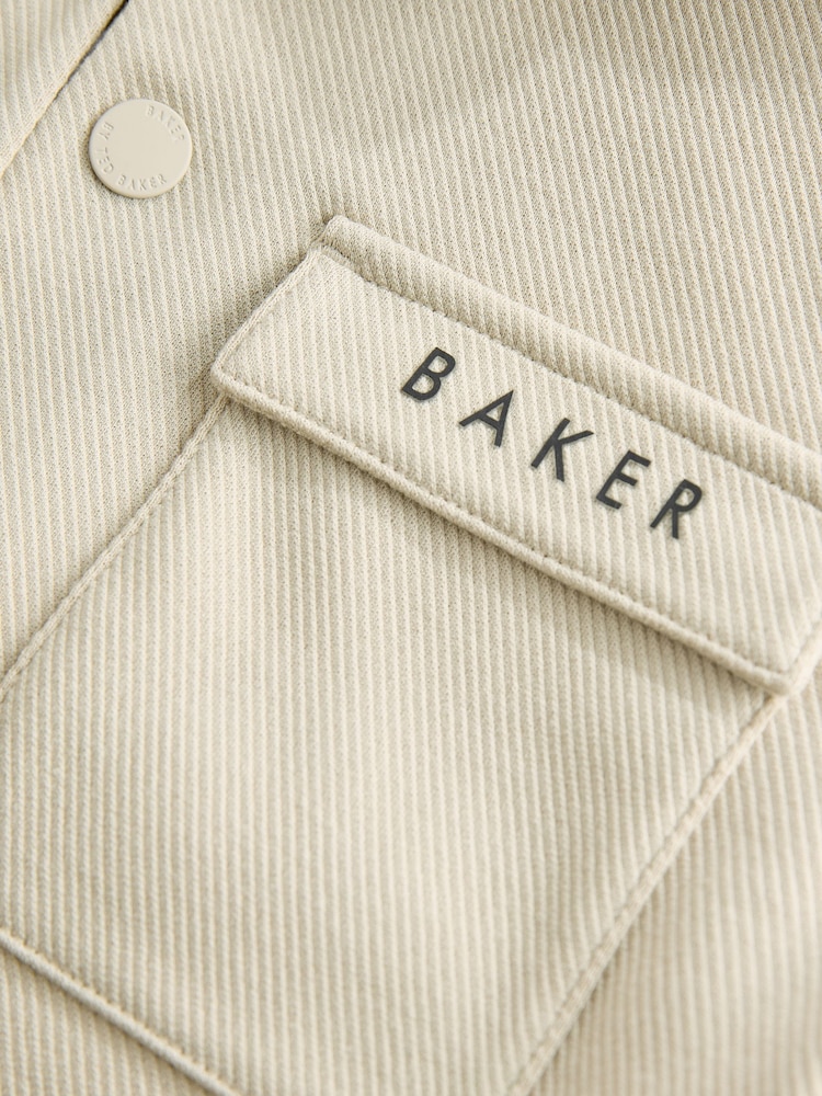 Baker by Ted Baker Stone Shacket T-Shirt And Shorts Set - Image 23 of 25