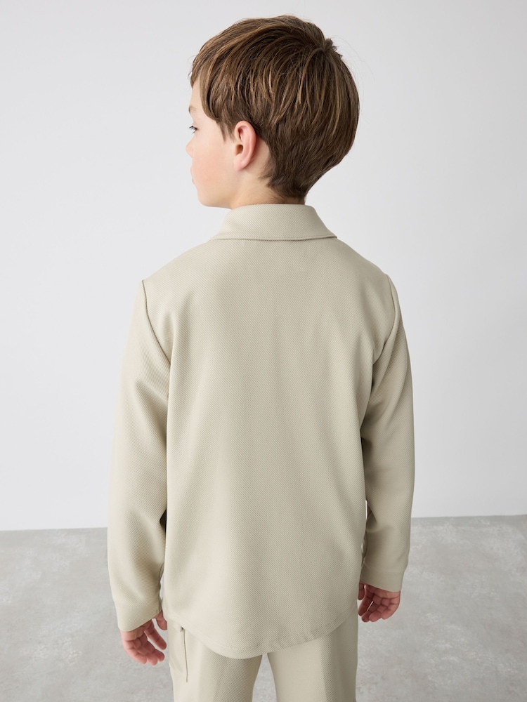 Baker by Ted Baker Stone Shacket T-Shirt And Shorts Set - Image 5 of 25