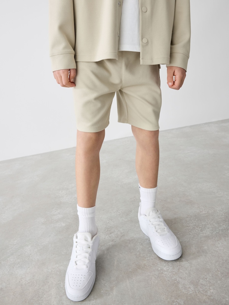 Baker by Ted Baker Stone Shacket T-Shirt And Shorts Set - Image 9 of 25