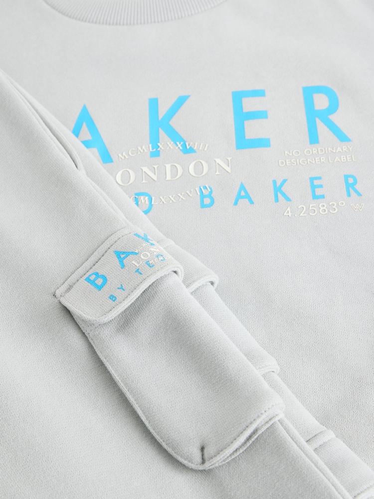 Baker by Ted Baker Graphic Sweatshirt And Cargo Joggers Set - Image 10 of 12