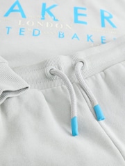 Серый - Baker by Ted Baker Graphic Sweatshirt And Cargo Joggers Set - Изображение 11 из 12