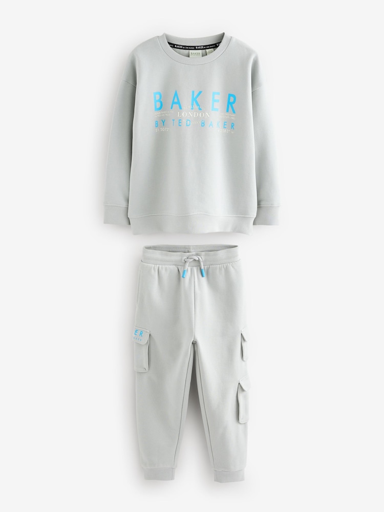 Baker by Ted Baker Graphic Sweatshirt And Cargo Joggers Set - Image 7 of 12