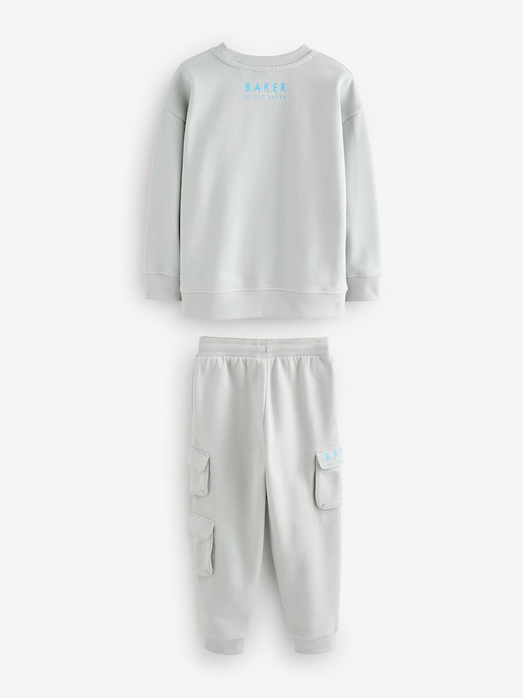 Baker by Ted Baker Graphic Sweatshirt And Cargo Joggers Set - Image 8 of 12