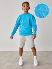 Baker by Ted Baker Blue Sweatshirt And Grey Shorts Set - Image 1 of 11