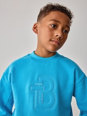 Baker by Ted Baker Blue Sweatshirt And Grey Shorts Set - Image 3 of 11