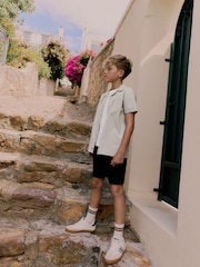 Baker by Ted Baker Stone Shirt, T-Shirt and Navy Shorts Set - Image 2 of 16