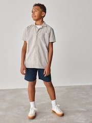 Baker by Ted Baker Stone Shirt, T-Shirt and Navy Shorts Set - Image 8 of 16