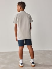 Baker by Ted Baker Stone Shirt, T-Shirt and Navy Shorts Set - Image 9 of 16