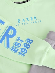 Baker by Ted Baker Lime Green Sweatshirt And Shorts Set - Image 11 of 12