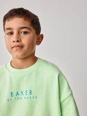 Baker by Ted Baker Lime Green Sweatshirt And Shorts Set - Image 3 of 12