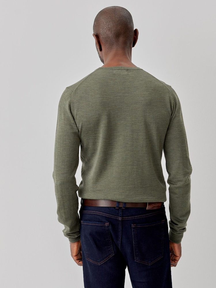Oliver Sweeney Merino Wool Crew Neck Jumper - Image 2 of 6