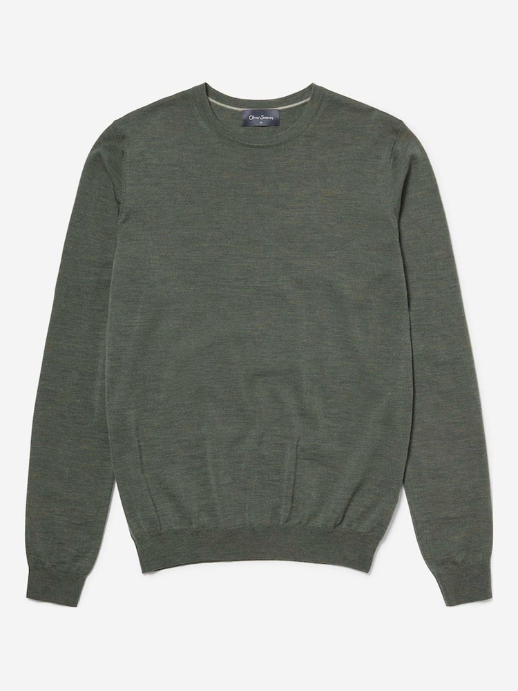 Oliver Sweeney Merino Wool Crew Neck Jumper - Image 6 of 6