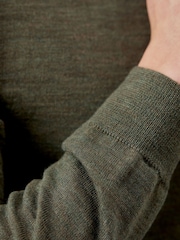 Oliver Sweeney Merino Wool Quarter Zip Jumper - Image 3 of 6