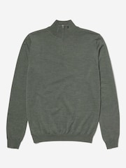 Oliver Sweeney Merino Wool Quarter Zip Jumper - Image 6 of 6