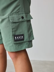 Baker by Ted Baker Khaki Green Shirt, T-Shirt and Shorts Set - Image 7 of 13