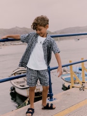 Baker by Ted Baker Navy Shirt, T-Shirt and Shorts Set - Image 2 of 13